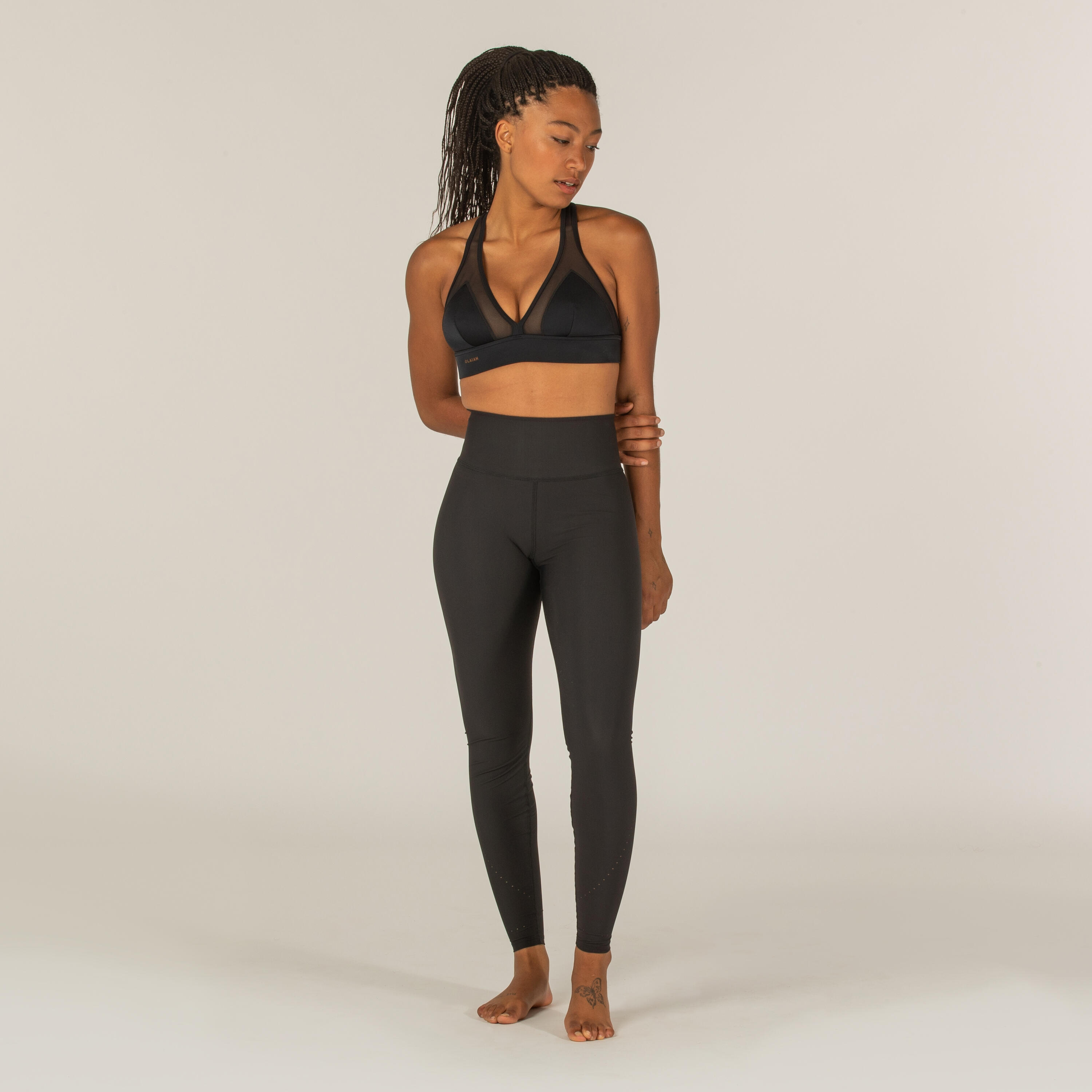 SURF LEGGINGS ANTI UV RACHEL BLACK SECOND SKIN AND SHAPING HIGH WAIST