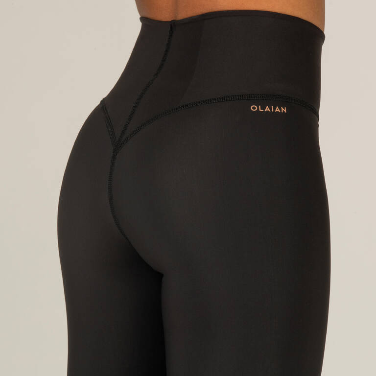 SURF LEGGINGS ANTI-UV RACHEL BLACK - SECOND SKIN AND SHAPING HIGH WAIST