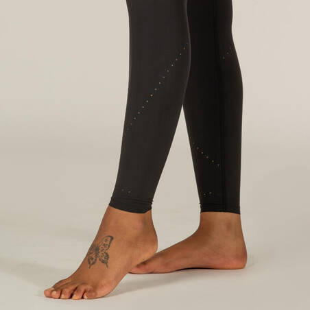 SURF LEGGINGS ANTI-UV RACHEL BLACK - SECOND SKIN AND SHAPING HIGH WAIST