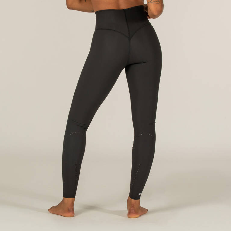 SURF LEGGINGS ANTI-UV RACHEL BLACK - SECOND SKIN AND SHAPING HIGH WAIST