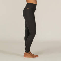 SURF LEGGINGS ANTI-UV RACHEL BLACK - SECOND SKIN AND SHAPING HIGH WAIST