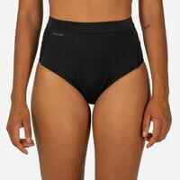 Women's high-waisted briefs swimsuit bottoms - Rosa black