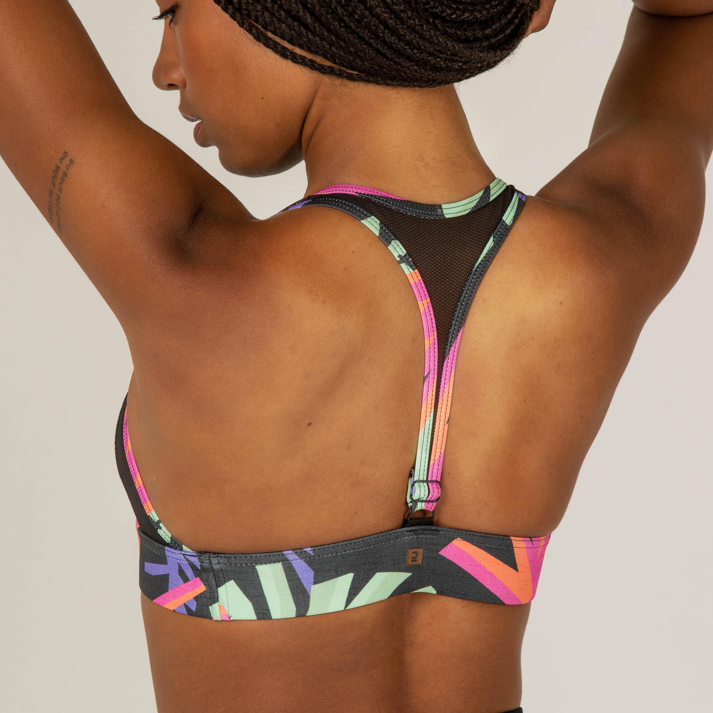 WOMEN'S SURFING SWIMSUIT CROP TOP WITH ADJUSTABLE BACK ISA HAWAII 4/21
