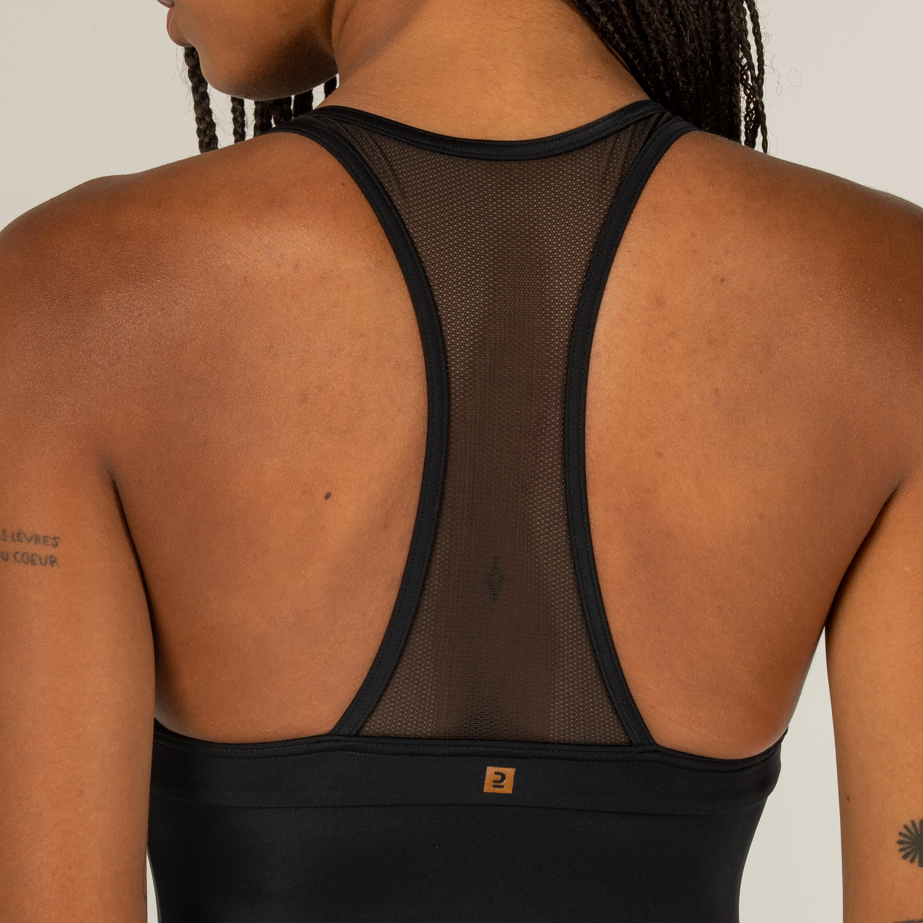 Bañador Mujer espalda cruzada negro 4/8