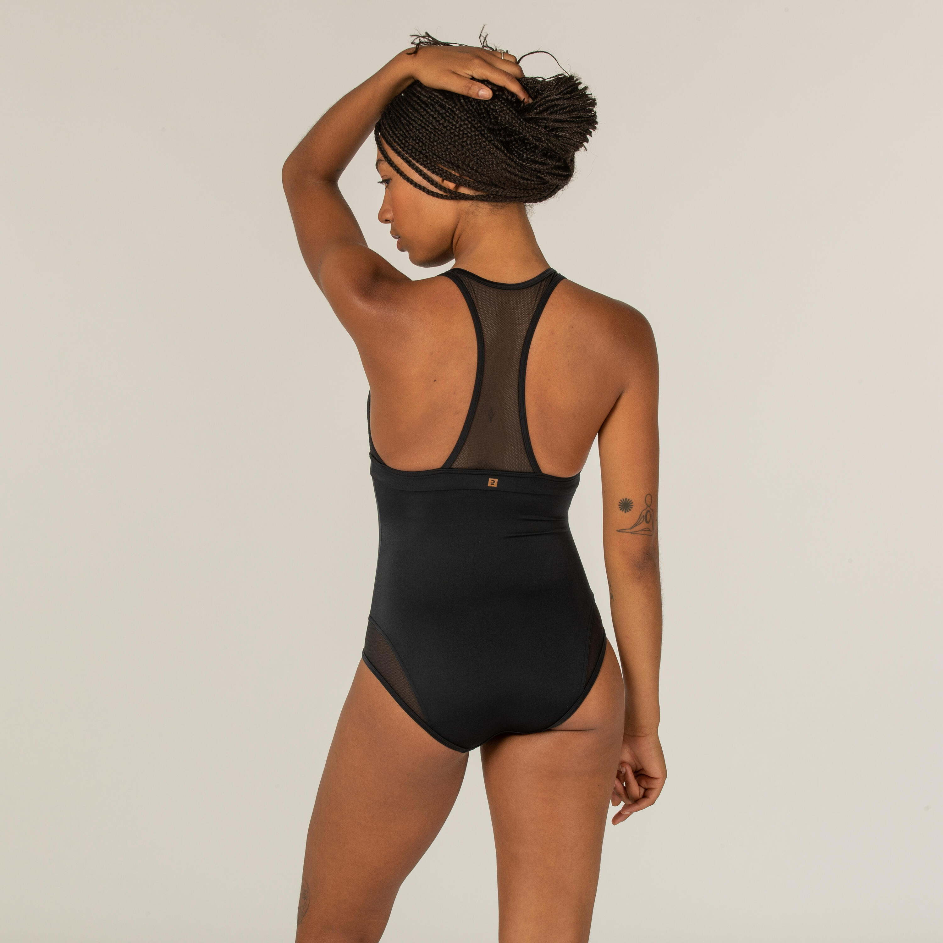 Bañador Mujer espalda cruzada negro 6/8