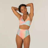 Women's high-waist Briefs ROSA BLUR PINK, ideal for surfing