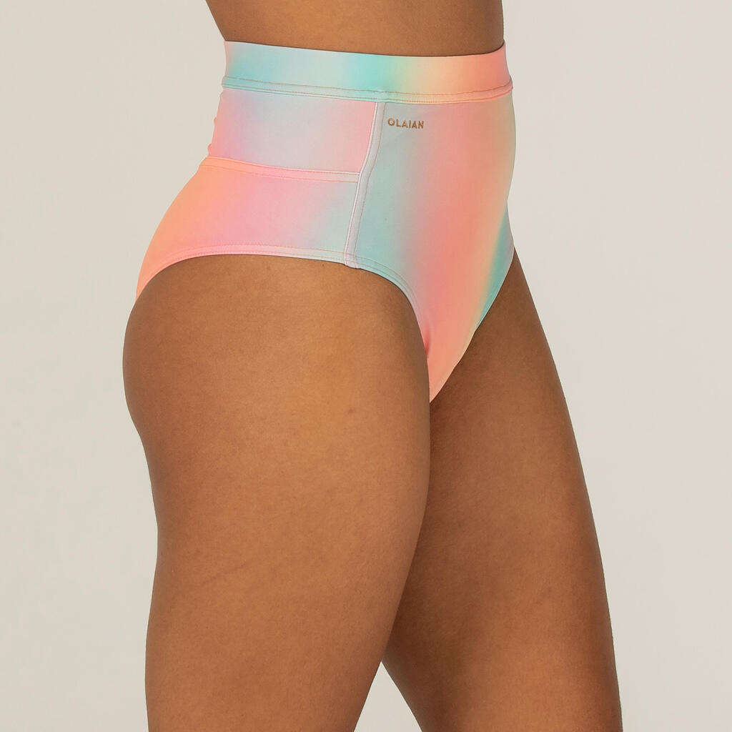 Women's high-waist Briefs ROSA BLUR PINK, ideal for surfing