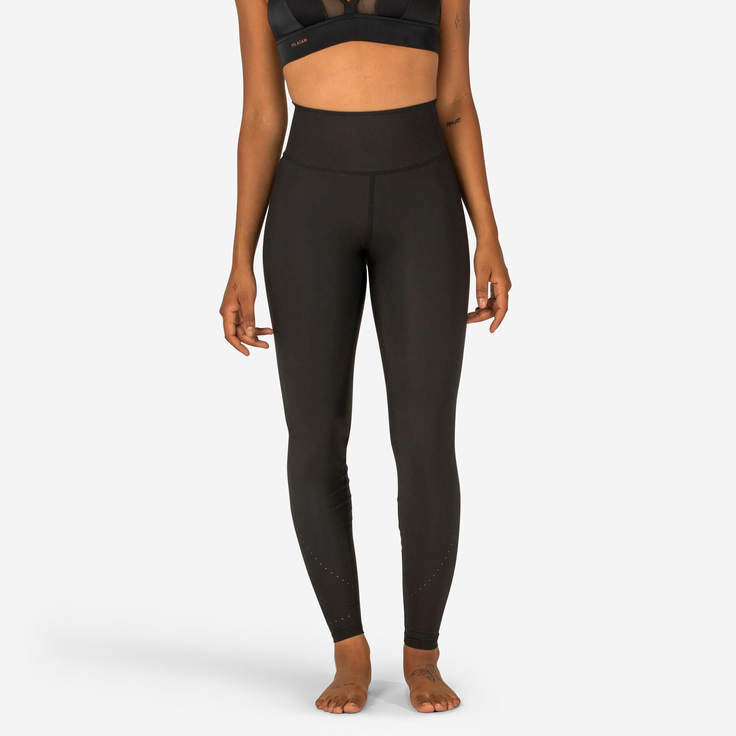 OLAIAN SURF LEGGINGS ANTI-UV RACHEL BLACK - SECOND SKIN AND SHAPING HIGH WAIST