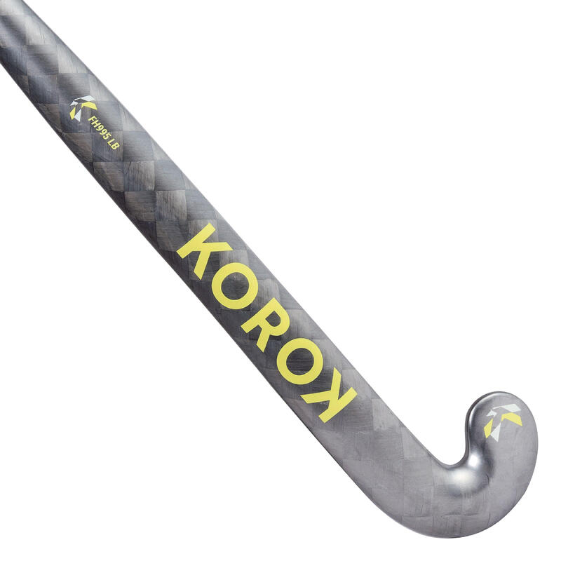 Feldhockeyschläger Erwachsene Experten Low Bow 95 % Carbon - FH995 grau/gelb 