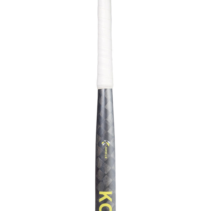 Stick de hockey sobre hierba adulto experto low bow 95 % carbono FH995 gris amarillo