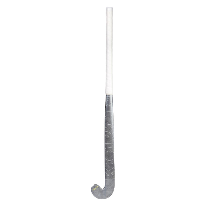 Stick de hockey sobre hierba adulto experto low bow 95 % carbono FH995 gris amarillo