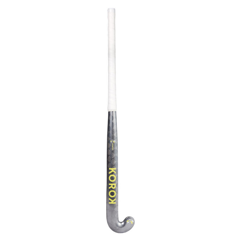 Stick de hockey sobre hierba adulto experto low bow 95 % carbono FH995 gris amarillo