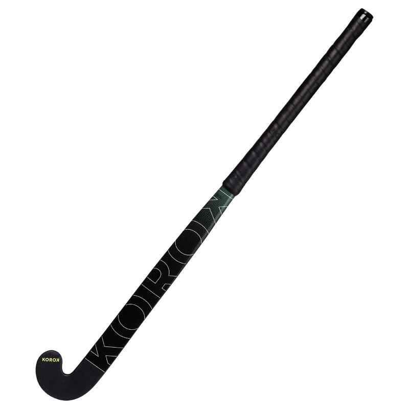 Feldhockeyschläger Damen/Herren Fortgeschrittene Low Bow 60 % Carbon FH560 schwarz/khaki 