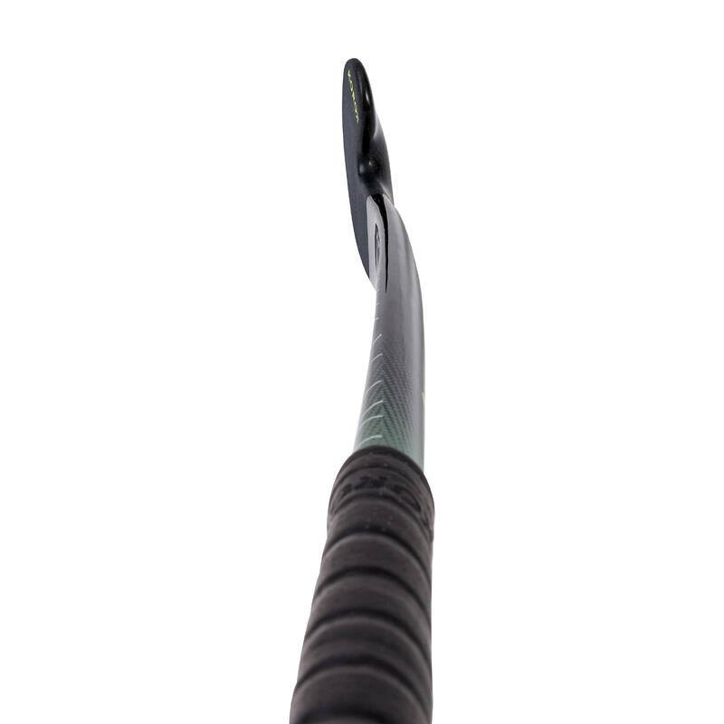 Hockeystick voor gevorderde volwassenen low bow 60% carbon FH560 zwart kaki