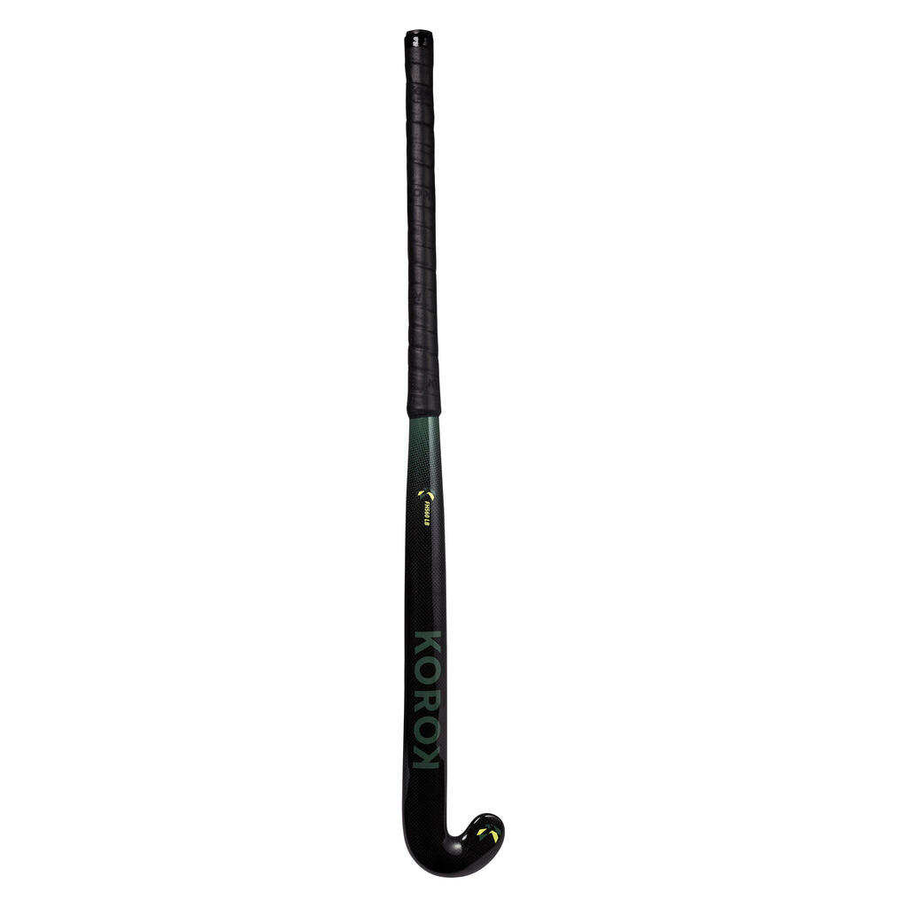 Adult Intermediate 60% Carbon Low Bow Field Hockey Stick FH560 - Black/Khaki