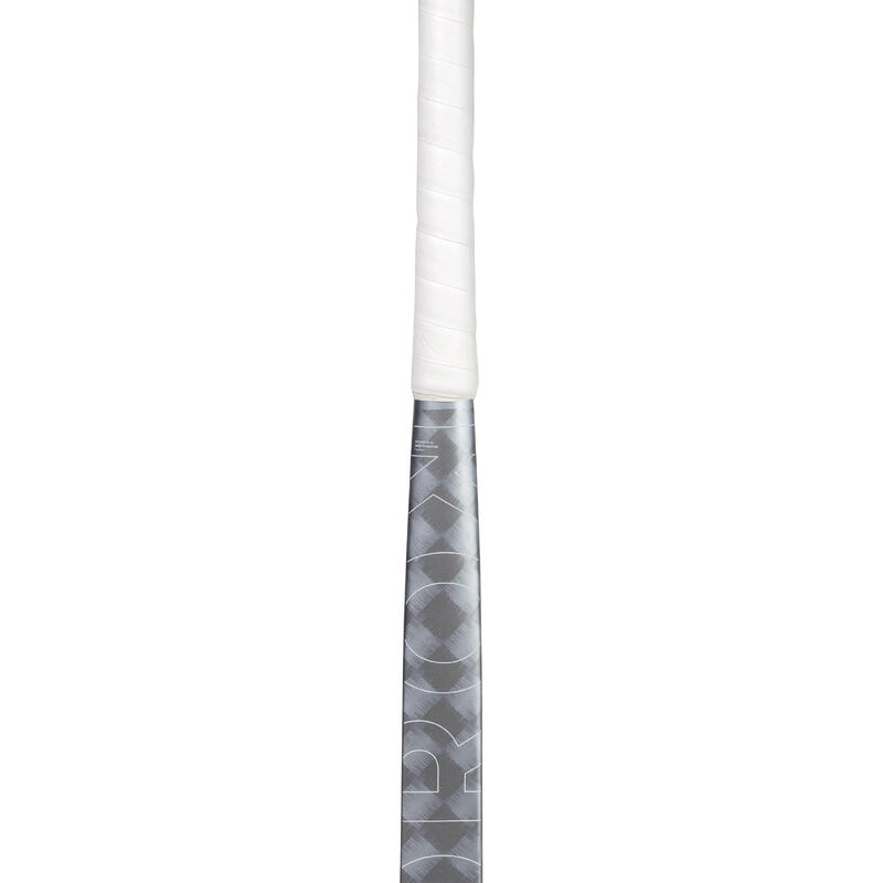 Hockeystick voor junioren low bow 20% carbon FH920 grijs geel