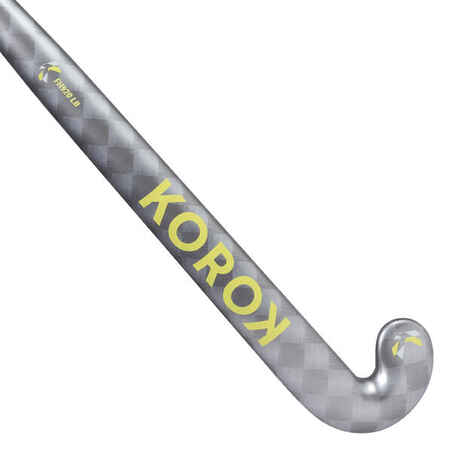 Kids' 20% Carbon Low Bow Field Hockey Stick FH920 - Grey/Yellow