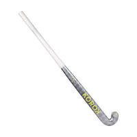 Sivo-žuta dečja palica za hokej na travi s 20% karbona i niskim lukom FH920