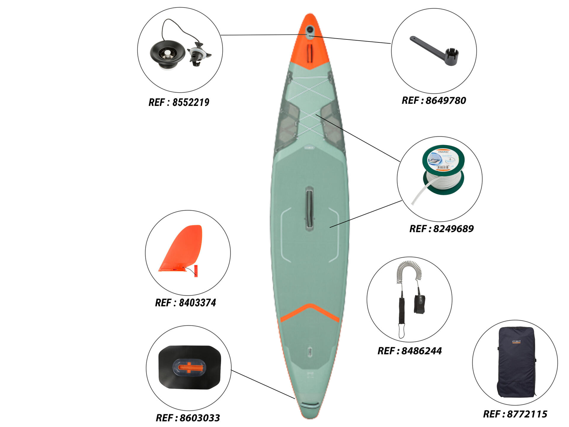 STAND-UP PADDLE GONFLABLE TOURING X500