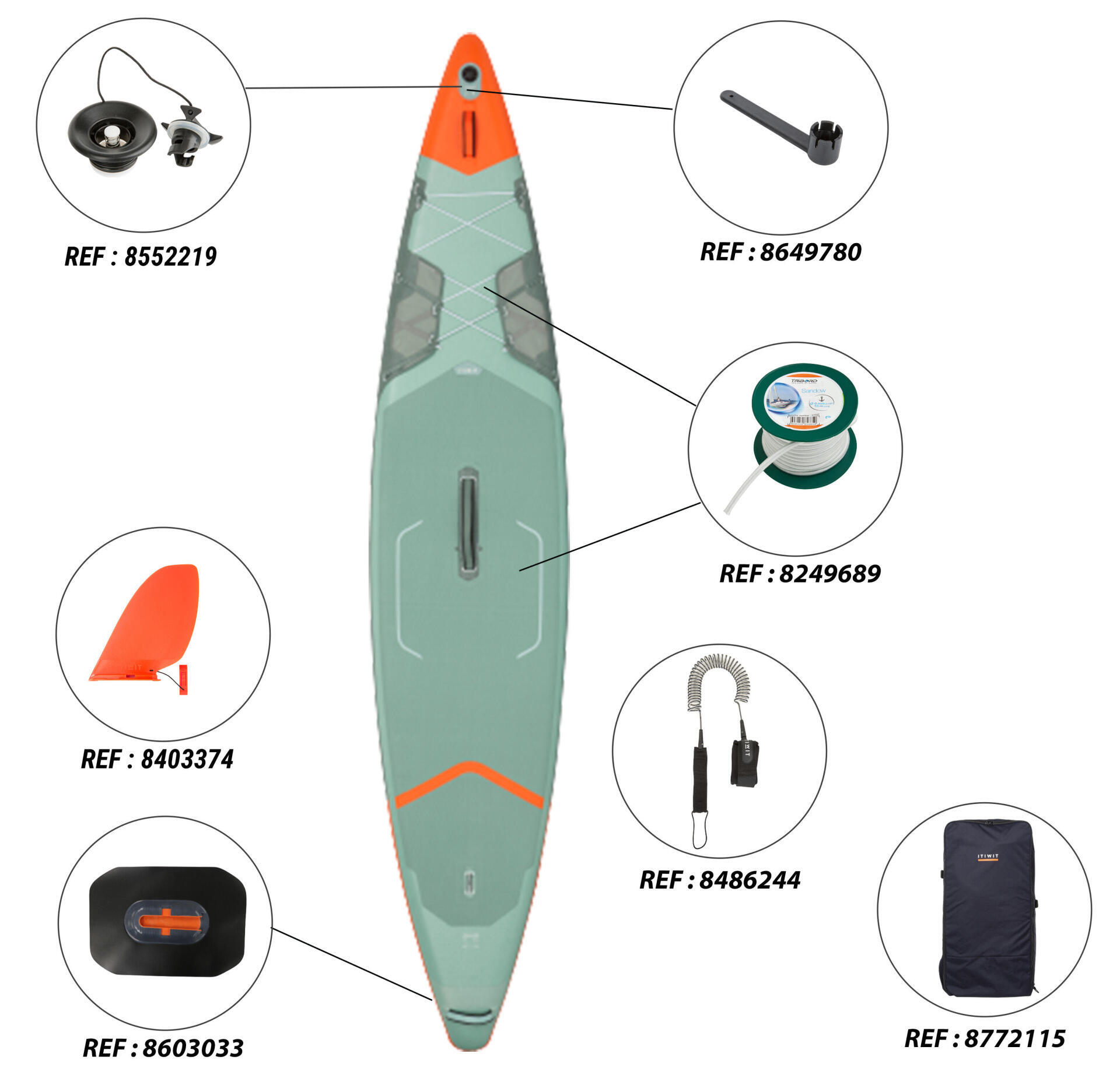 TOURING INFLATABLE STAND-UP PADDLE BOARD X500