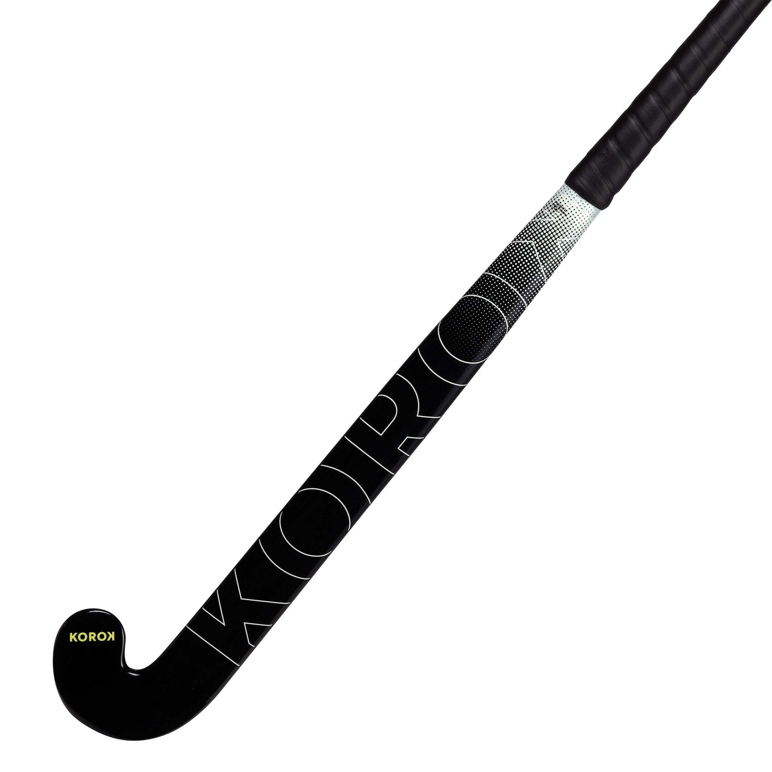 Adult beginner fiberglass field field hockey stick midbow FH100 black white