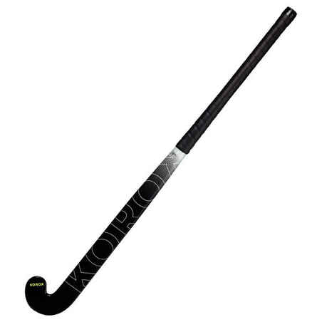 Adult Beginner Mid Bow Fibreglass Field Hockey Stick FH100 - Black/White