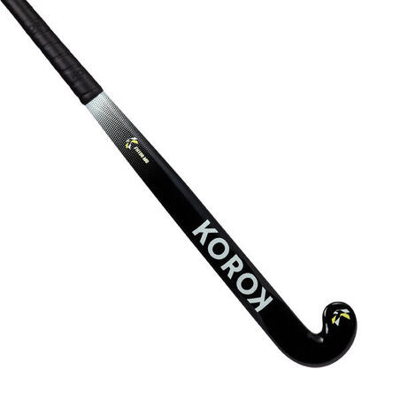 Hockeyklubba nybörjare glasfiber midbow FH100 Unisex svart vit 