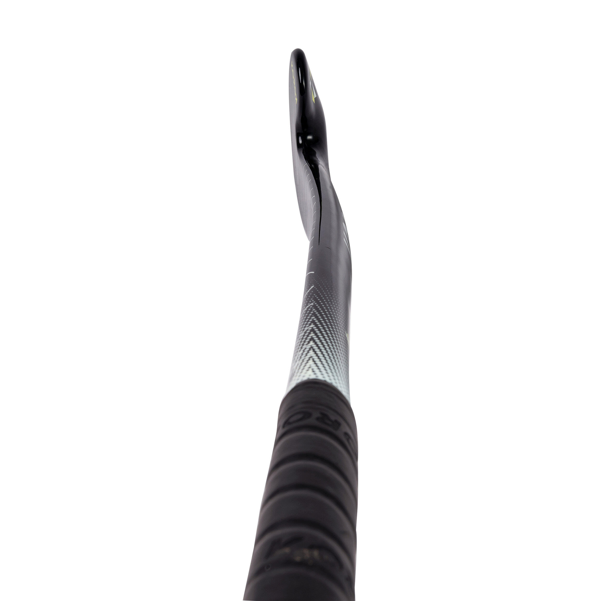 Adult Beginner Mid Bow Fibreglass Field Hockey Stick FH100 - Black/White 2/9