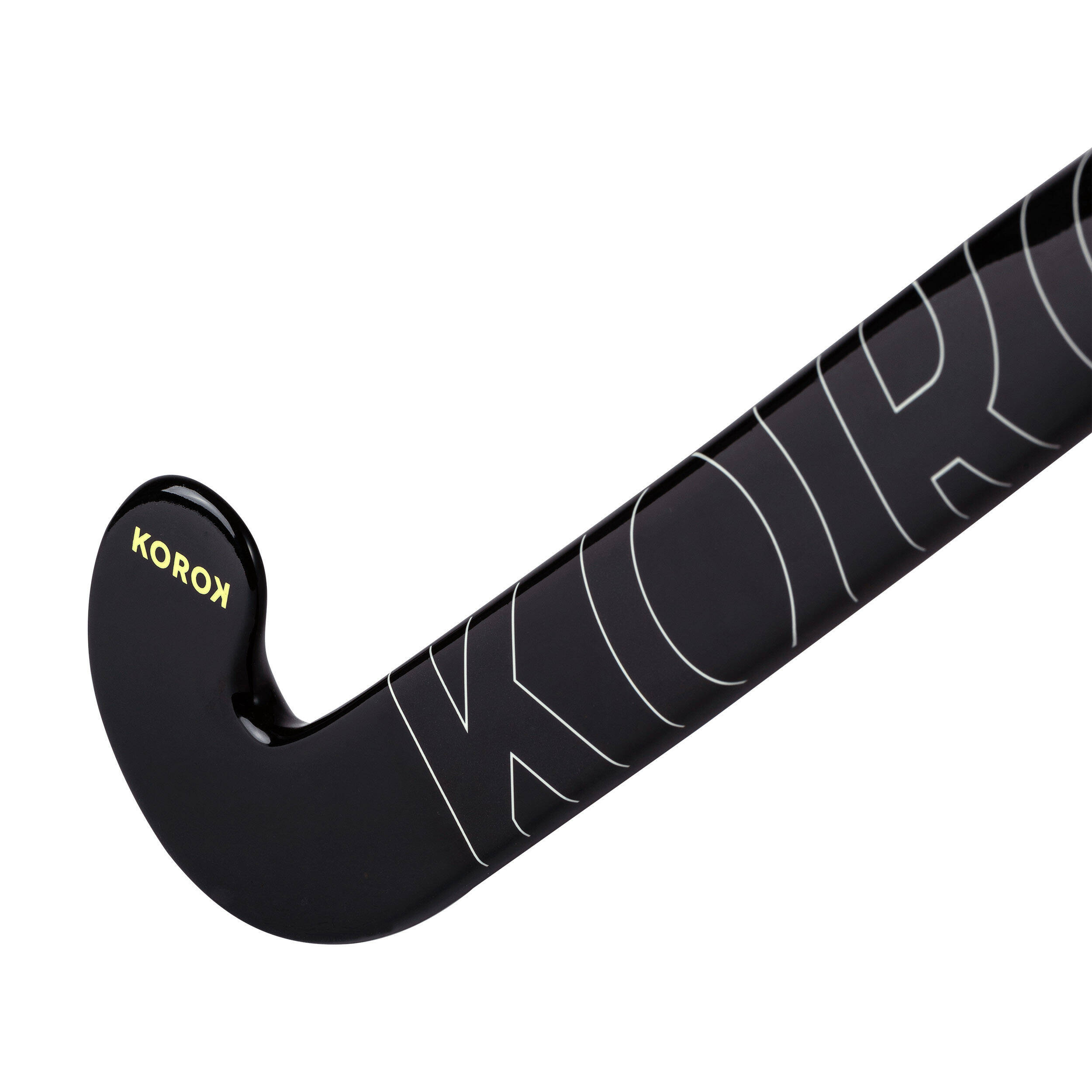 Adult Beginner Mid Bow Fibreglass Field Hockey Stick FH100 - Black/White -  3