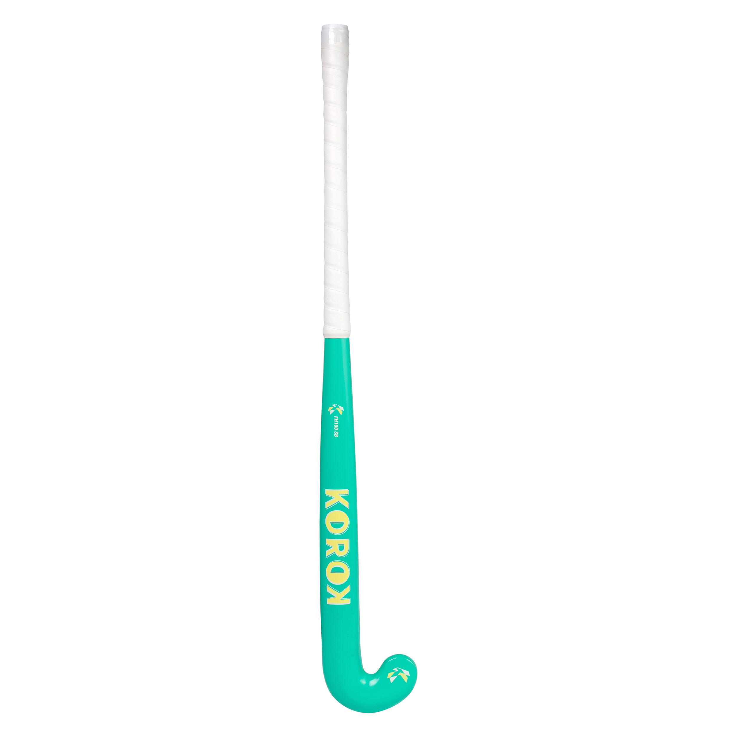 Kids' Beginner/Occasional Field Hockey Wooden Stick FH100 - Green/Yellow 7/12