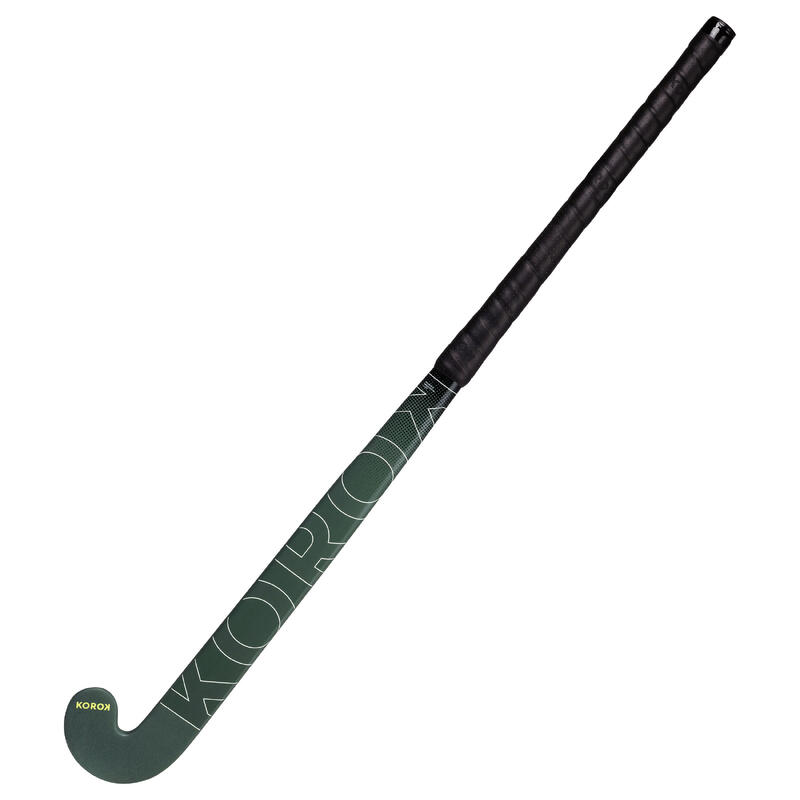 Stick de hockey sobre hierba adulto perfeccionamiento mid bow 30% carbono FH530 caqui negro