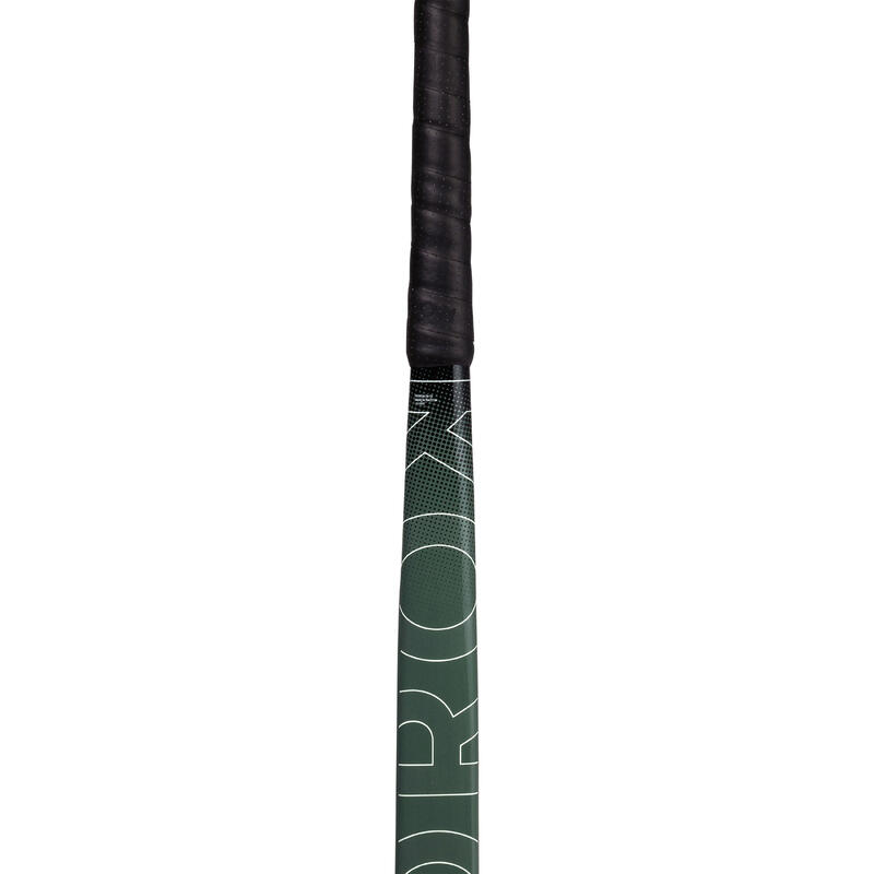 Hockeystick voor gevorderde volwassenen mid bow 30% carbon FH530 kaki zwart