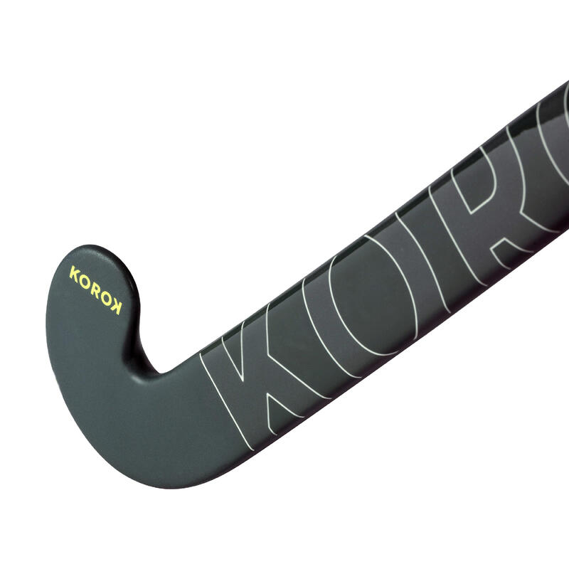 Hockeystick voor gevorderde volwassenen mid bow 30% carbon FH530 kaki zwart