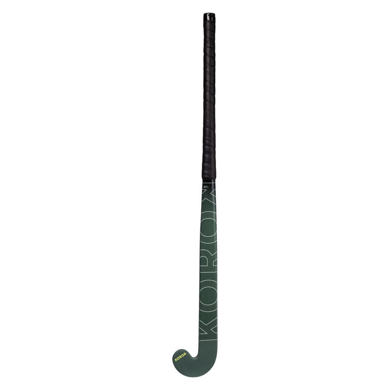 Hockeystick voor gevorderde volwassenen mid bow 30% carbon FH530 kaki zwart