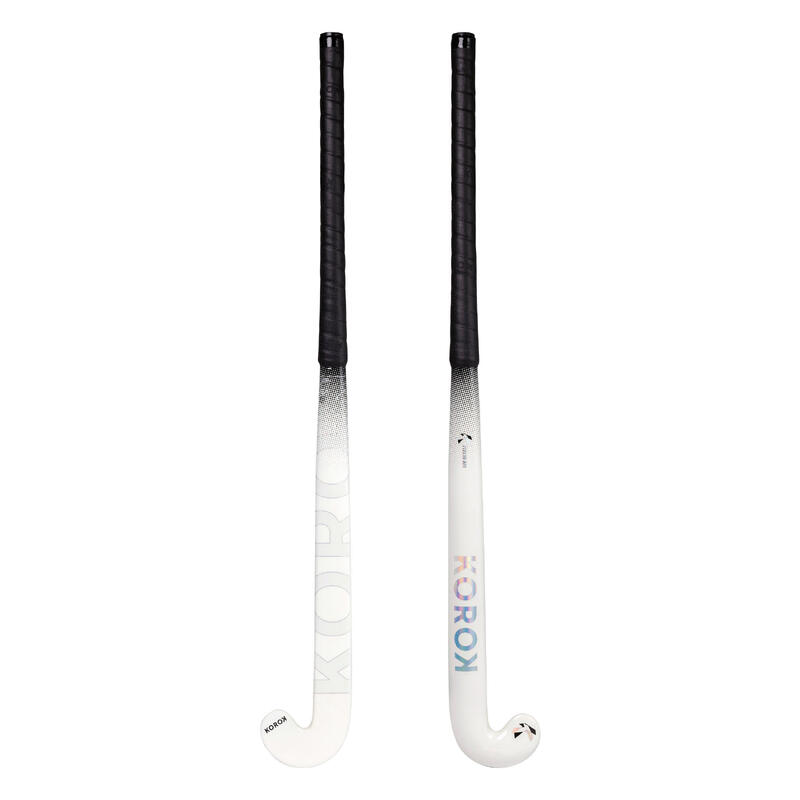 Feldhockeyschläger Damen/Herren Fortgeschrittene Mid Bow 30 % Carbon FH530 weiss/schwarz