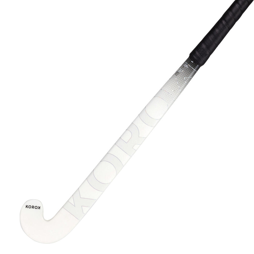 Adult Intermediate 30% Carbon Mid Bow Field Hockey Stick FH530 - Khaki/Black