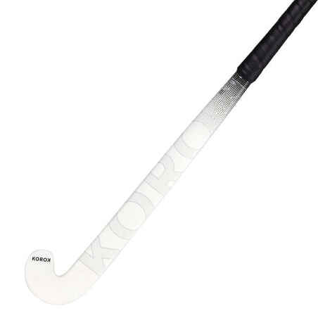 Adult Intermediate 30% Carbon Mid Bow Field Hockey Stick FH530 - White/Black