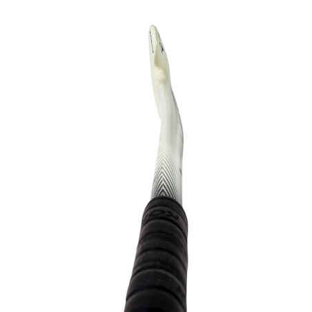 Adult Intermediate 30% Carbon Mid Bow Field Hockey Stick FH530 - White/Black