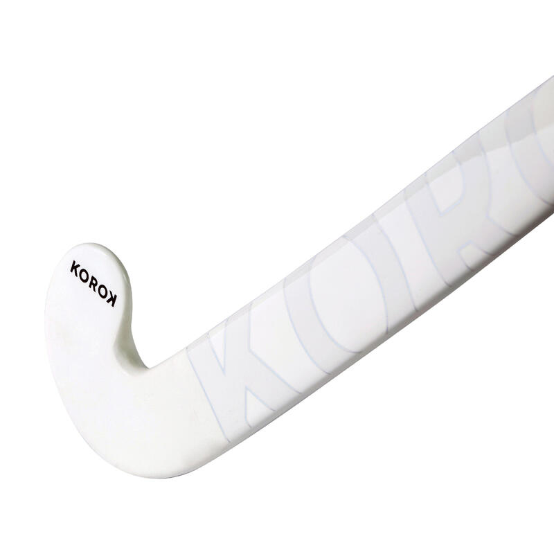 Hokejka na pozemní hokej mid bow 30 % karbon FH530 bílo-černá