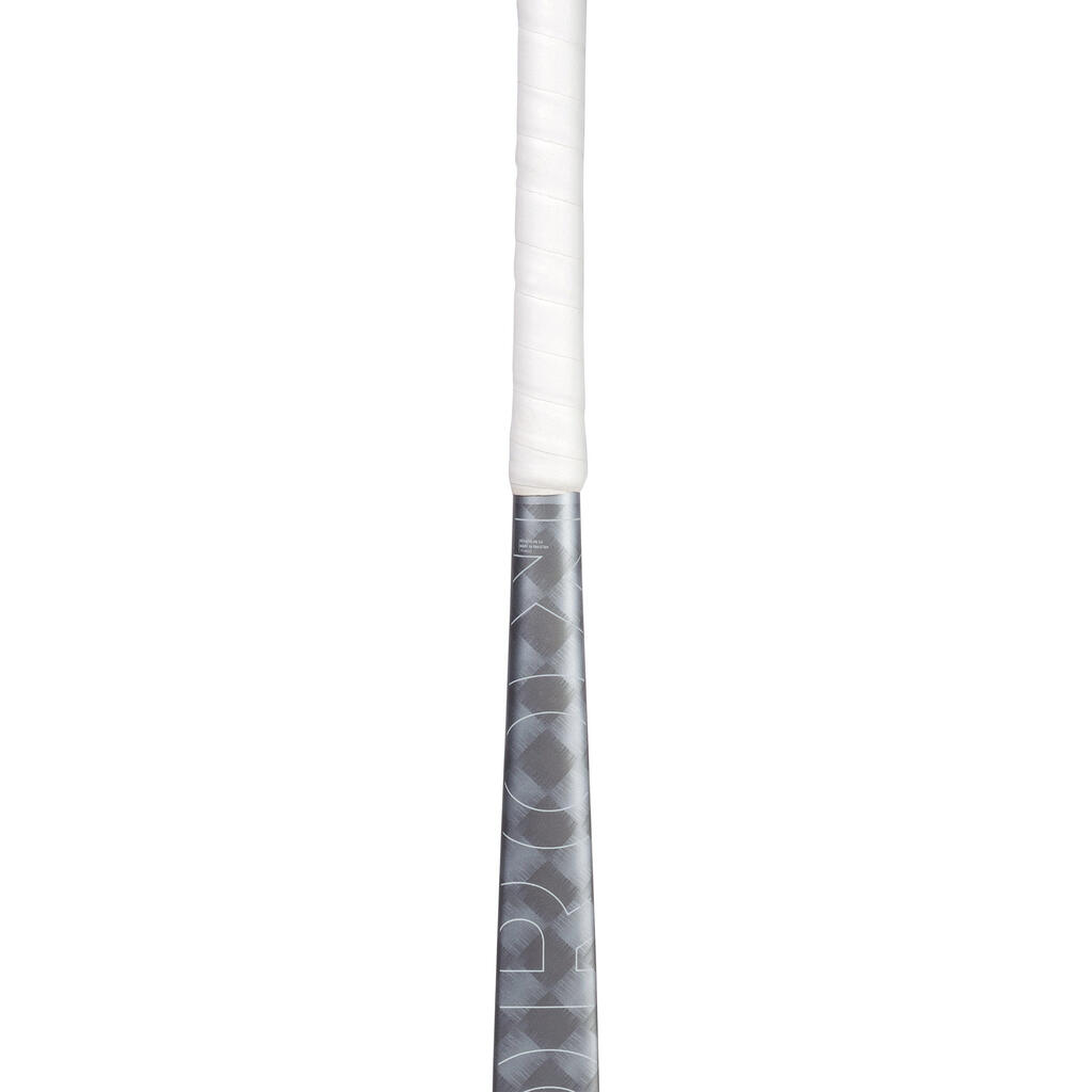 Kids' 20% Carbon Extra Low Bow Field Hockey Stick FH920 - Grey/Yellow