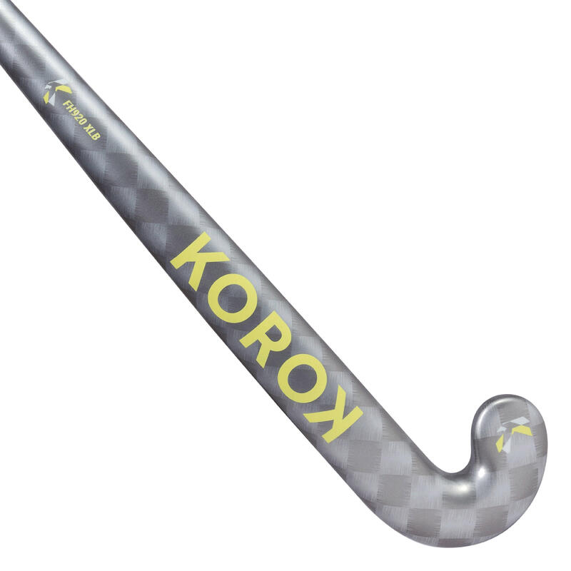 Crosă de hochei 20% carbon KOROK extra low bow FH920 Gri-Galben Adolescenți