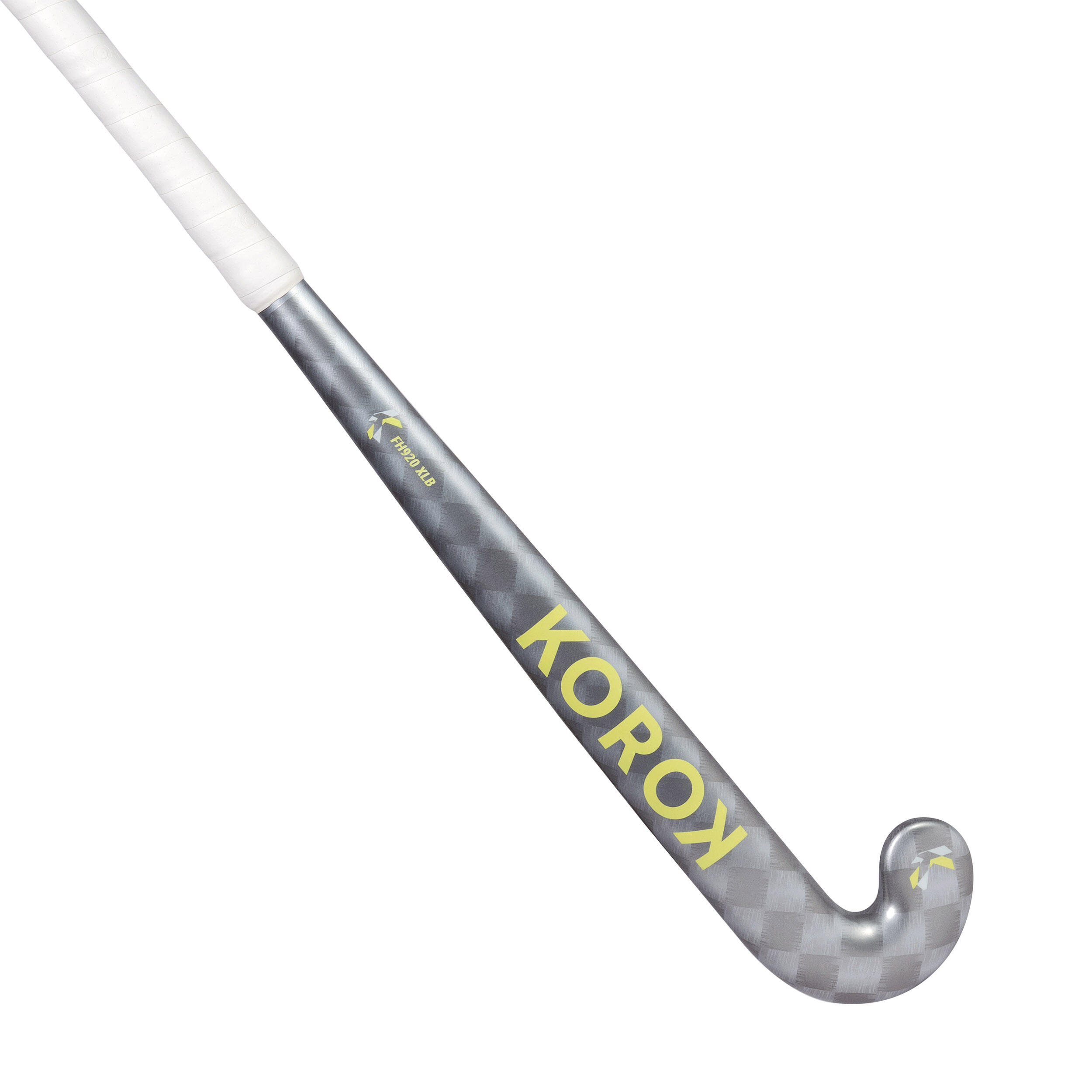 KOROK Kids' 20% Carbon Extra Low Bow Field Hockey Stick FH920 - Grey/Yellow