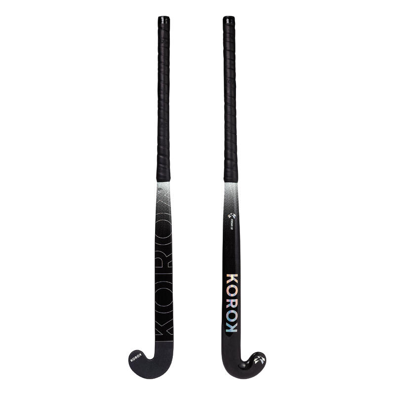 Stick hockey sobre hierba adulto perfeccionamiento low bow 60 % carbono FH560 negro gris
