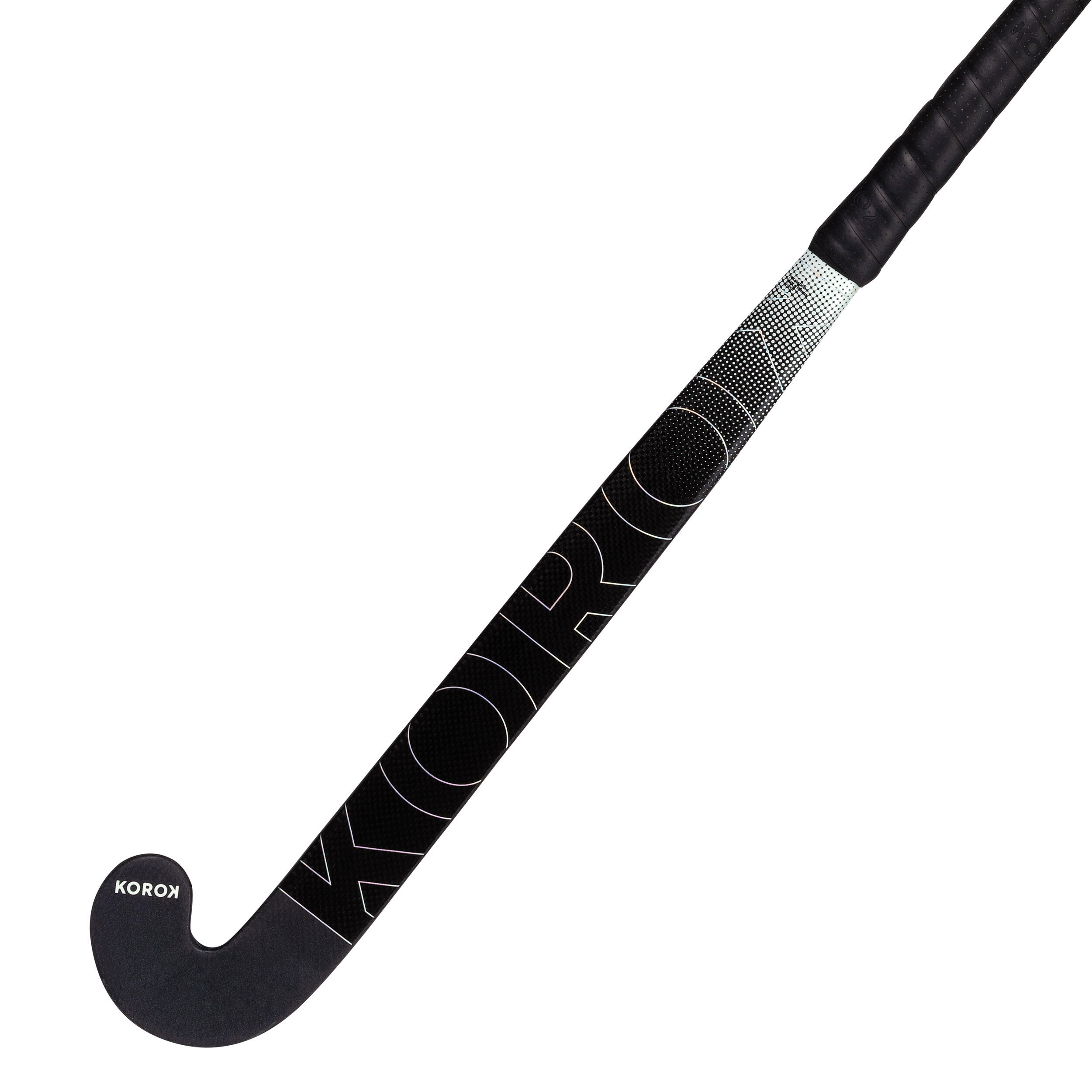 Adult Intermediate 60% Carbon Low Bow Field Hockey Stick FH560 - Black/Grey 3/12