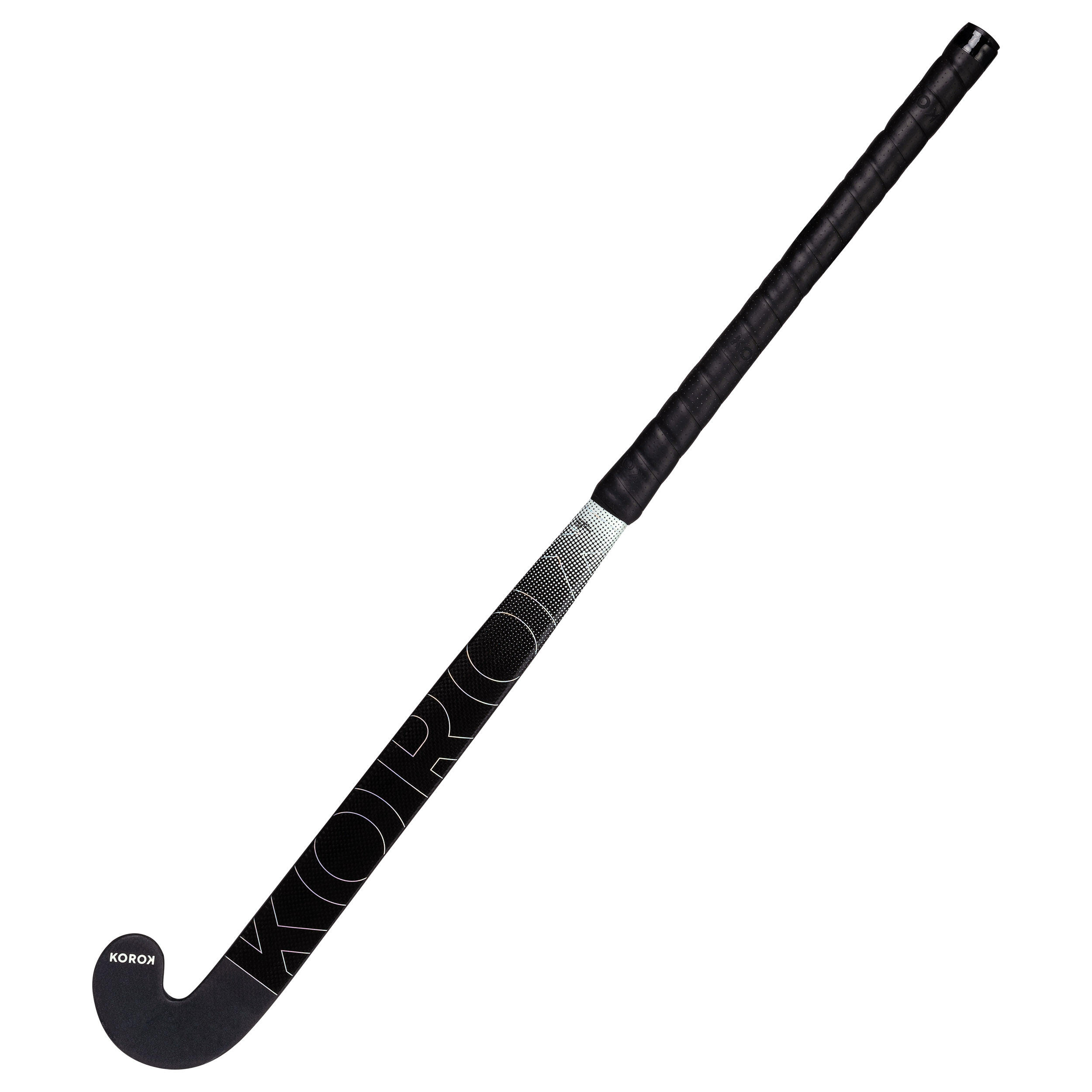 Adult Intermediate 60% Carbon Low Bow Field Hockey Stick FH560 - Black/Grey 4/12