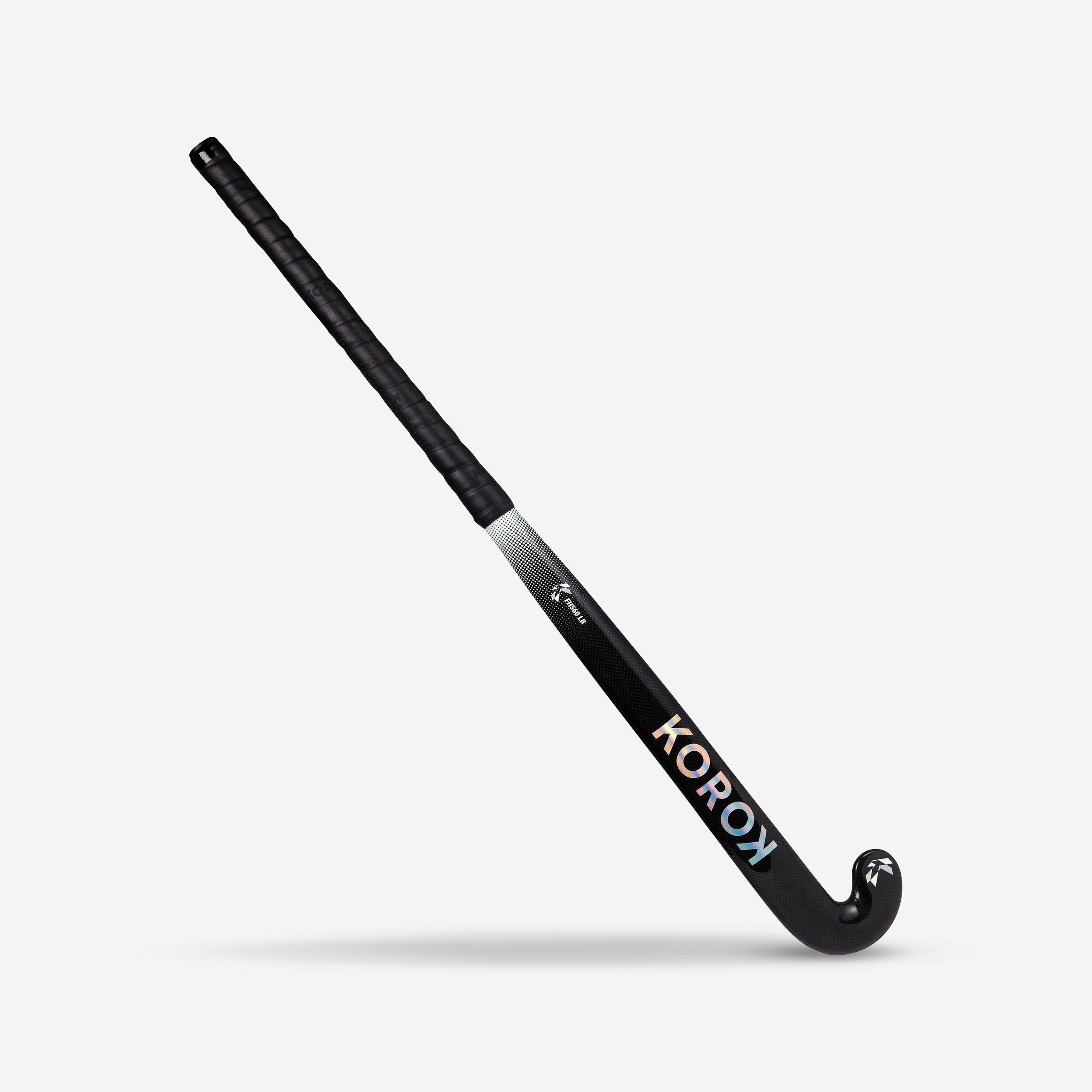 Adult Intermediate 60% Carbon Low Bow Field Hockey Stick FH560 - Black/Grey 8/12