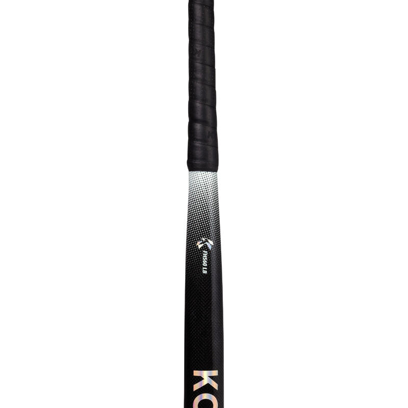 Crosă Hochei pe iarbă FH560 curbură Low Bow 60% carbon nivel mediu Negru/Gri Adulți