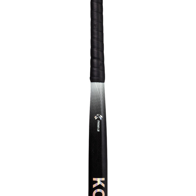 Stick de hockey sur gazon adulte confirmé low bow 60% carbone FH560 noir gris