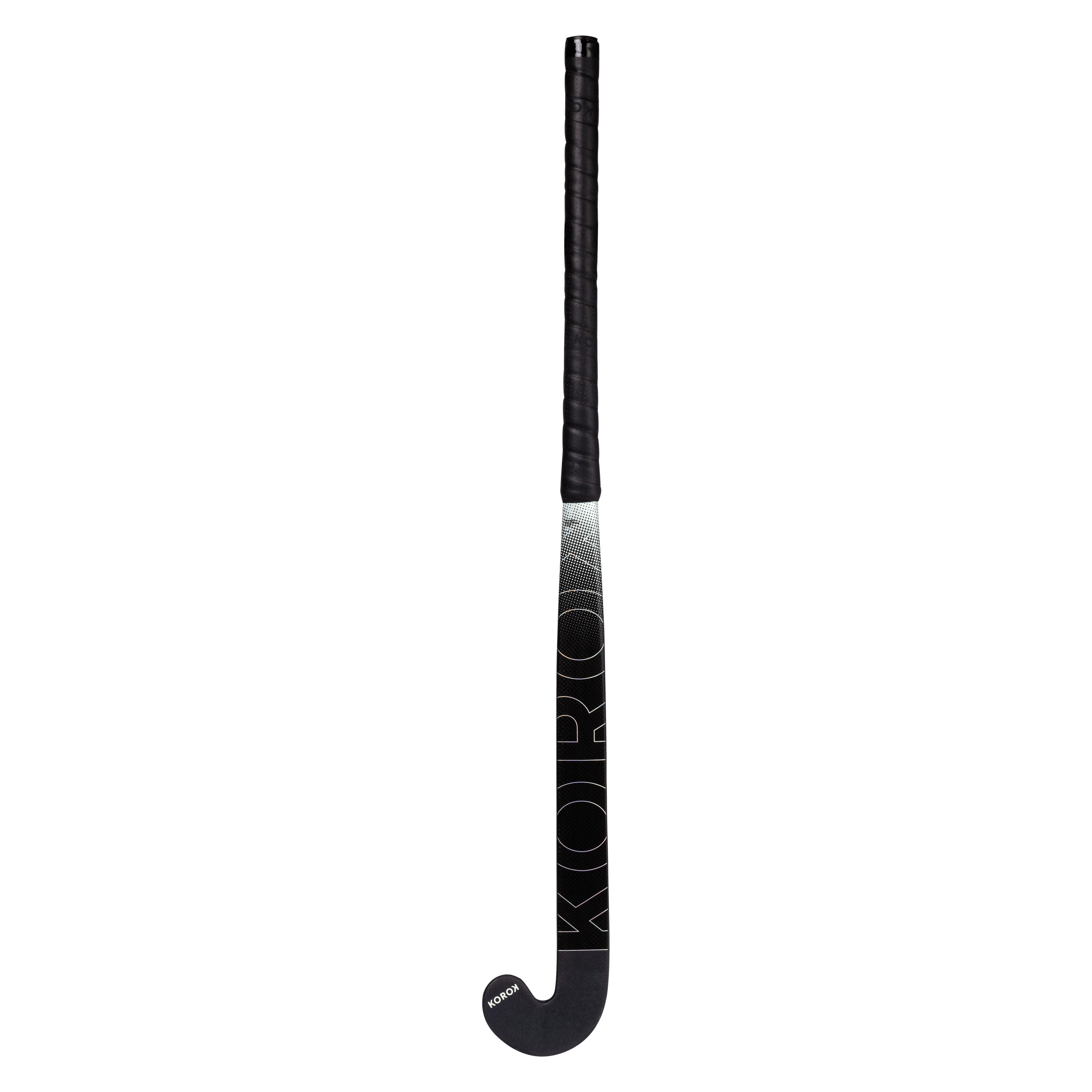 Adult Intermediate 60% Carbon Low Bow Field Hockey Stick FH560 - Black/Grey 5/12