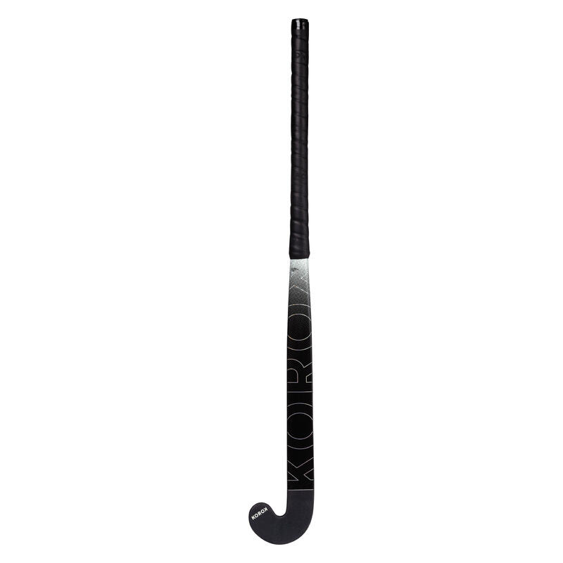 Hockeystick voor gevorderde volwassenen low bow 60% carbon FH560 zwart grijs